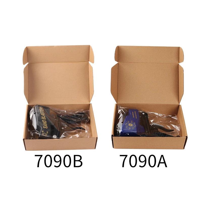 Adjustable Portable Sand Blaster Paint Spray Machine Gravity Pneumatic Blasting Gun Set  Sandblasting Gun 90 Psi