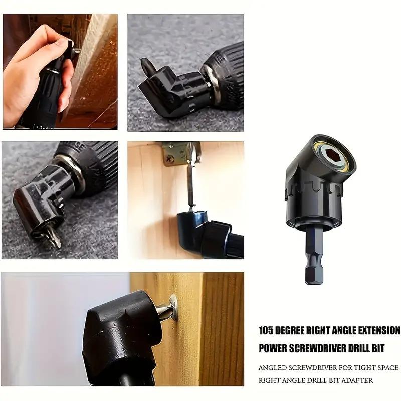 1pc high-quality right-angle drill accessories, 360 rotatable, impact-grade socket adapter, angle drill adapter, 90 inclined drill to meet various drilling requirements, drilling accessories, multi-functional drill, Drill Attachment