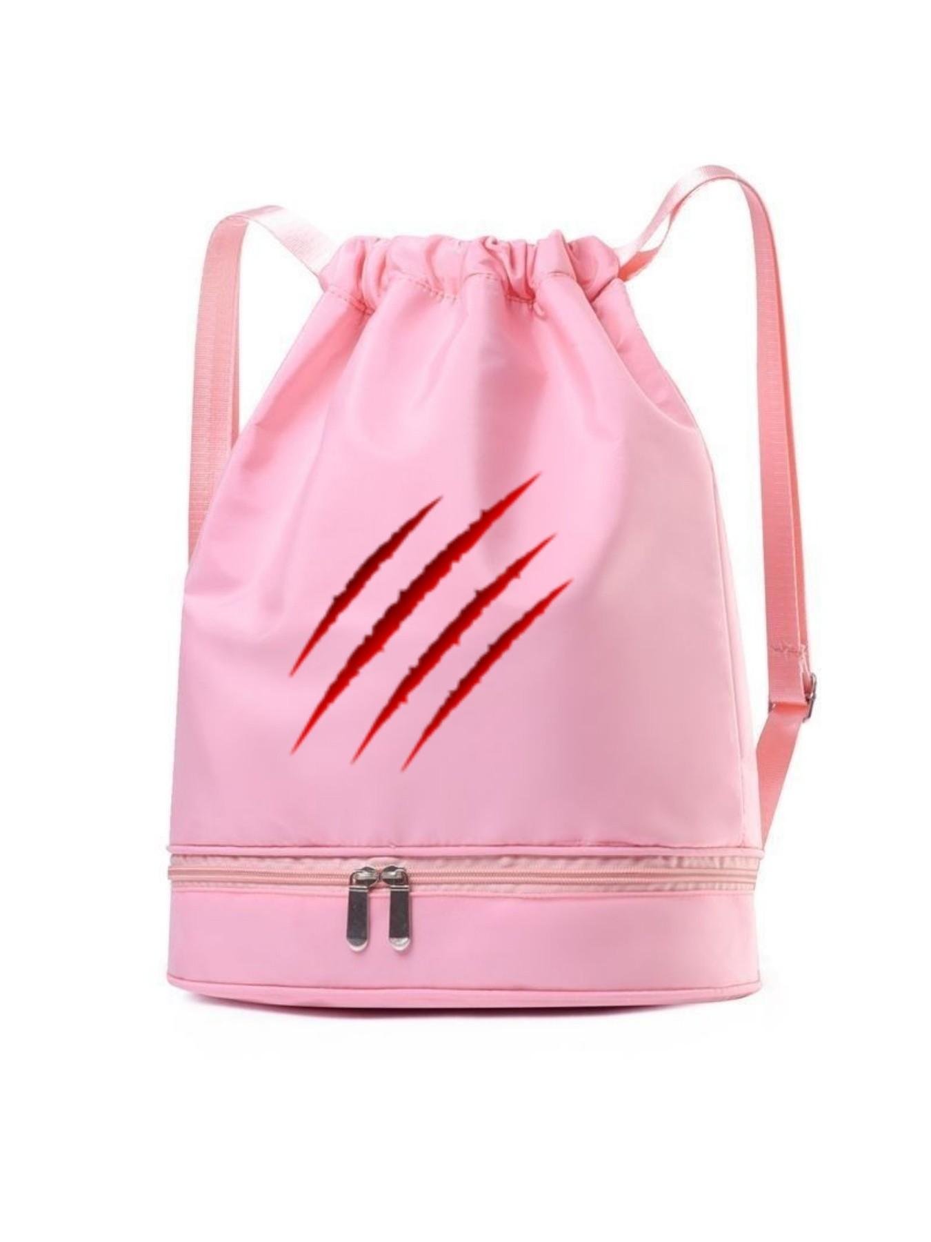 Unique Scratch Print Backpack, Fashionable Minimalist Crossbody Bag, Adjustable Straps, Separate Compartment, All-Season Use, Lightweight Travel School Gift