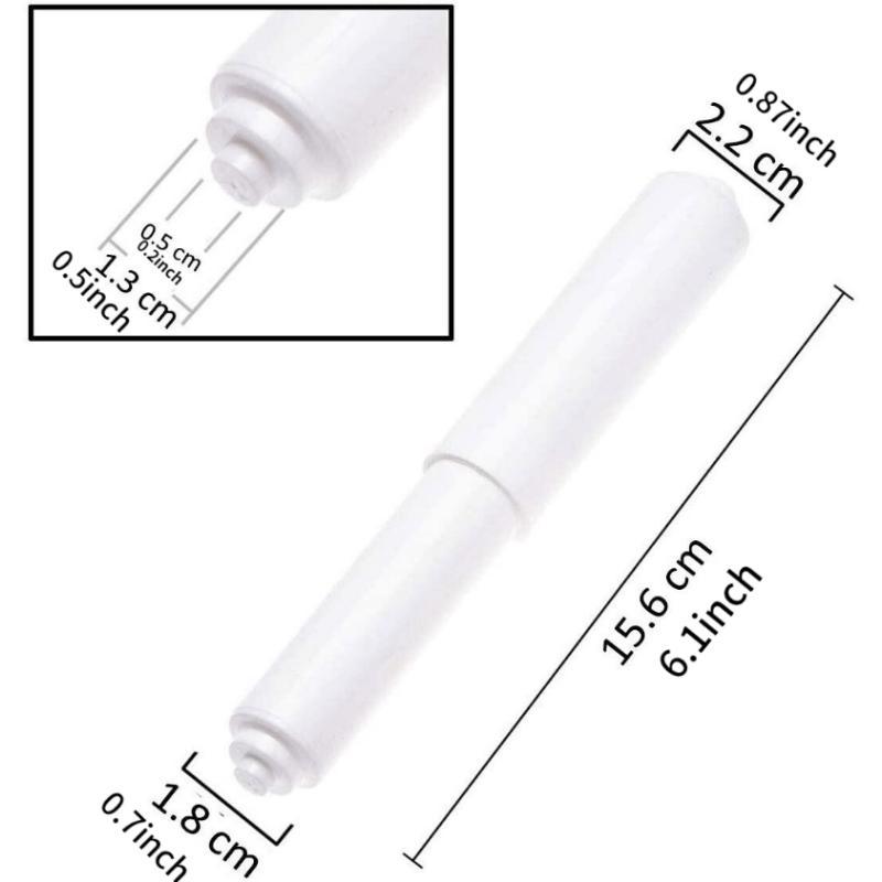 1pc Toilet Paper Holder Roller Replacement Plastic Spring Loaded Retractable Plastic Toilet Tissue Roll Holder Paper Holder Insert