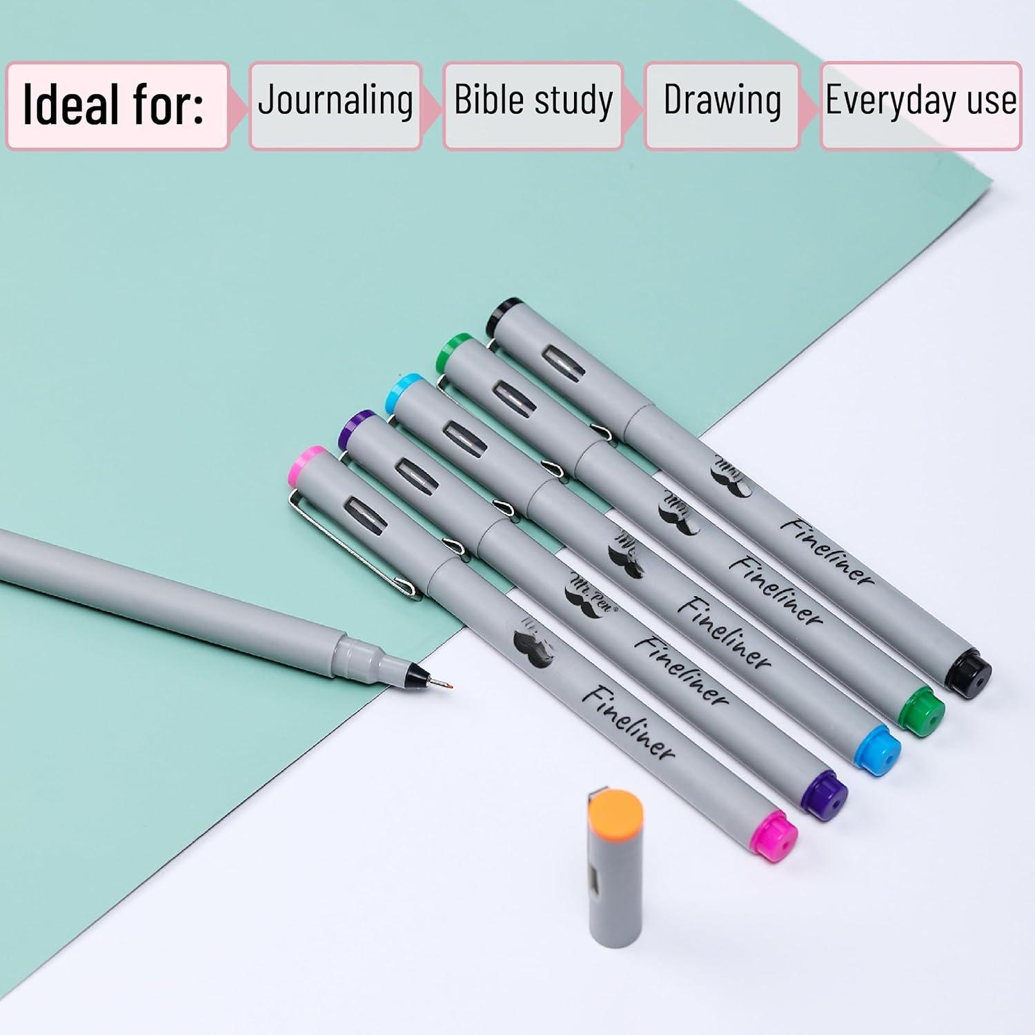 - Colored Fineliner s, 6 Pack, 0.2mm Ultra Fine Point | Smooth  Journaling s for Detailed Drawing, Note-Taking, Coloring, Sketching, Planning & Art Projects, School Supplies