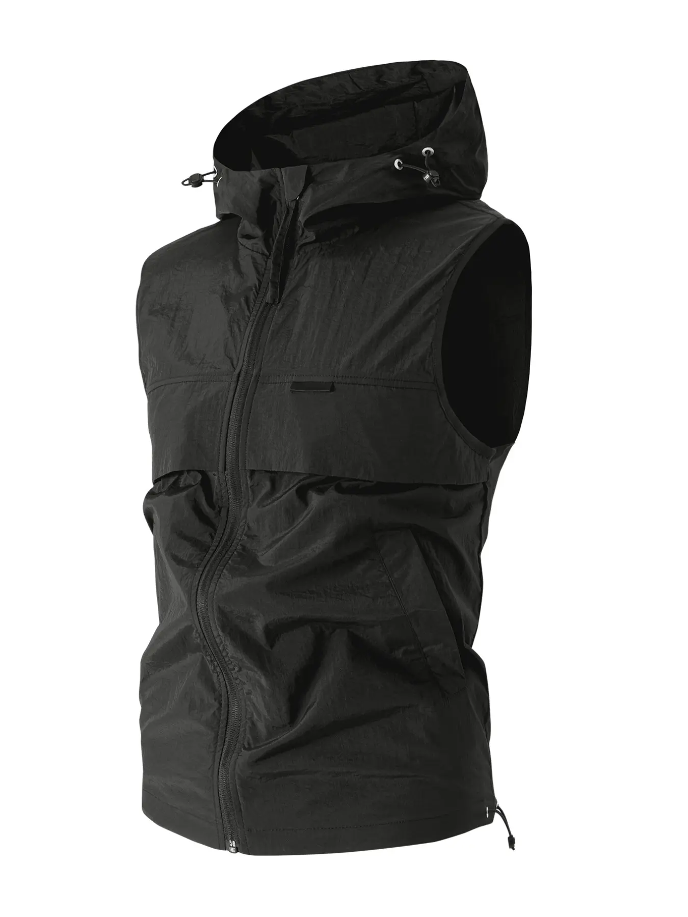 New Sleeveless Vest for Men, Summer Thin Casual Breathable Outerwear, Fitted H-Type Design, Plain Pattern, Made in China