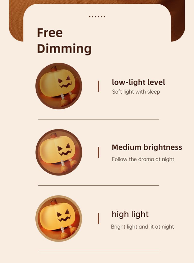 Halloween Pumpkin Night Light, Halloween Decorations Outdoor,Mini LED Pumpkin Lamp with 3 Level Dimmable, Nursery Nightlight for Kids, Silicone Rechargeable Bedside Touch Lamp, for Kids Halloween Pumpkin Night Light, Halloween Decorations Outdoor,Mini LED Pumpkin Lamp with 3 Level Dimmable, Nursery Nightlight for Kids, Silicone Rechargeable Bedside Touch Lamp, for Kids