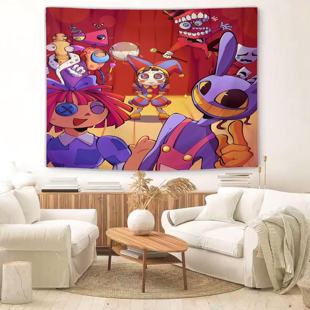 Circus Scary Patterned Tapestries For Home Decoration, Fashionable Room Flags, Unique Wall Art For Living Rooms And Bedrooms, Gifts For Children And Teenagers
