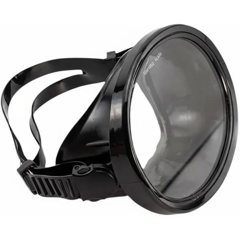 Diving Visor Waterproof Seal Freediving Visor Adjustable Strap Water Sports Gear for Adults, Snorkelers, Swimming 2nd Gen Black