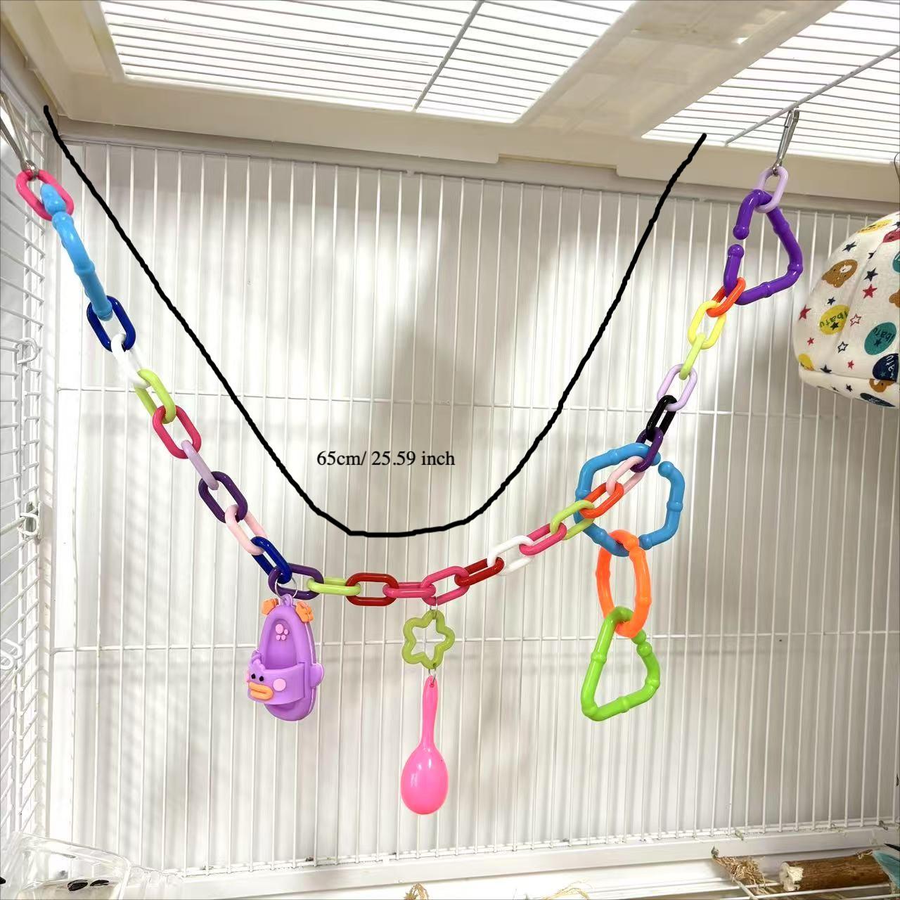 Parrot Toy for Climbing Biting Claws Training, Suitable for Medium-Sized Parrots, Bird Cage Hanging Decor, Interactive Fun