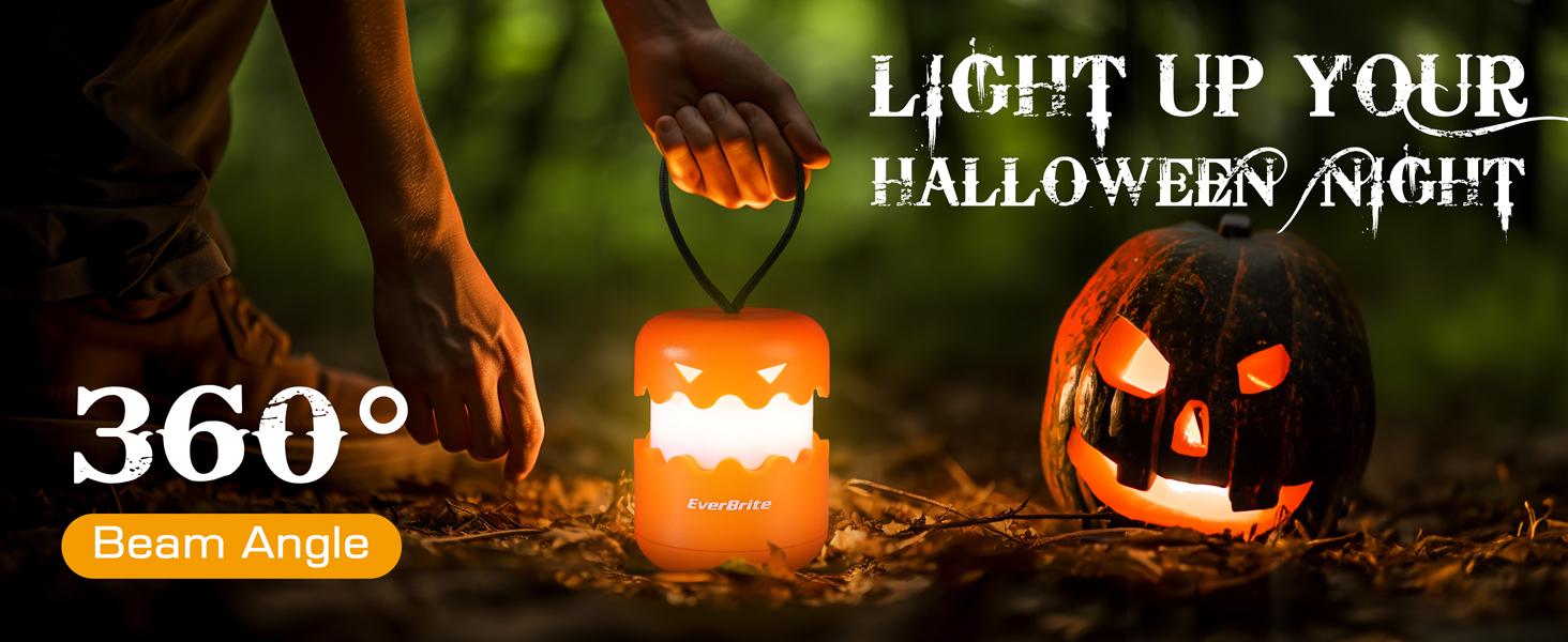 #JumpstartSale EverBrite 3-Pack Halloween Pumpkin Lantern, Collapsible Jack O Lantern Pumpkins with Lanyard, Halloween Party Favors for Kids, Light up Pumpkin Outdoor for Halloween Party Decoration, Battery Included