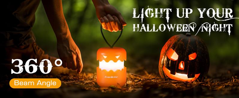 #JumpstartSale EverBrite 3-Pack Halloween Pumpkin Lantern, Collapsible Jack O Lantern Pumpkins with Lanyard, Halloween Party Favors for Kids, Light up Pumpkin Outdoor for Halloween Party Decoration, Battery Included