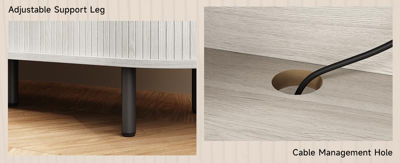 【Valentine's Day Gift】ONBRILL Tv Stand With Storage And Shelves Designed To Fit 55’’ - 80’’ Tvs. Wood Entertainment Center For Living Room And Bedroom, Media Console And Modern Tv Console Table