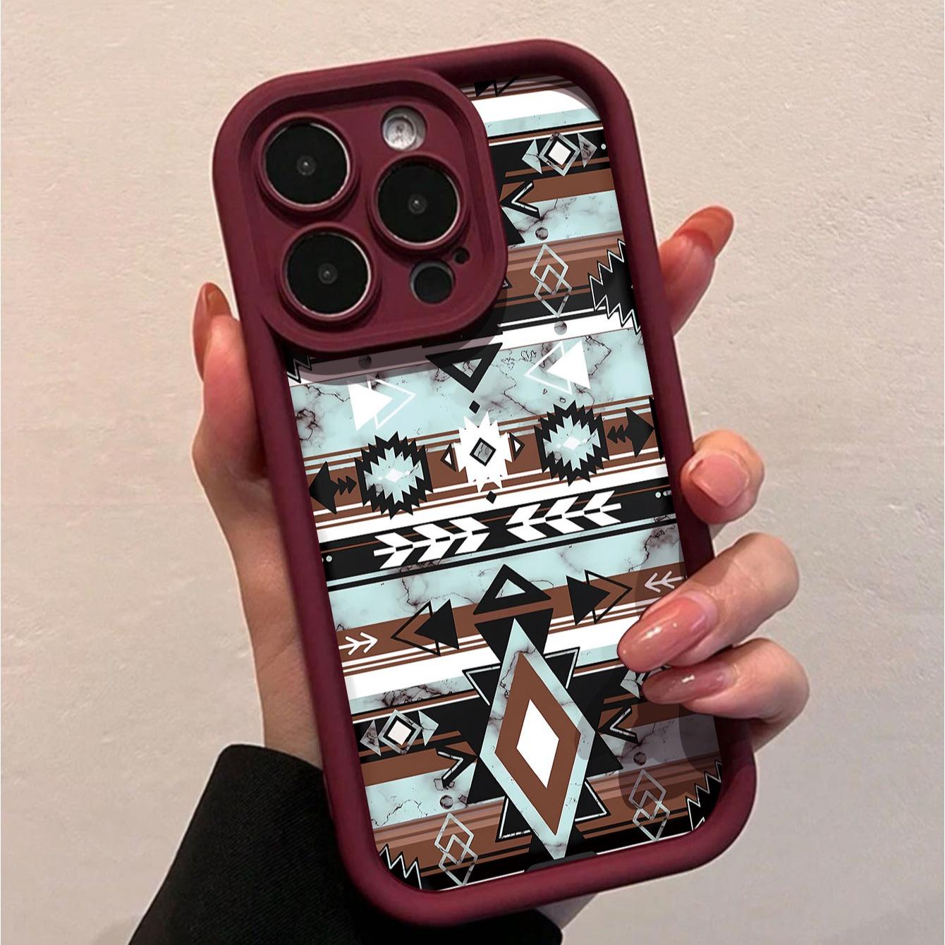 Sexy Wine Diamond Pattern Protective Case Cover Casing, Compatible with iPhone 11/12/16/16promax/16pro/16plus/13/14/15/15pro/15plus/7plus/8plus/x/XS Max/XR