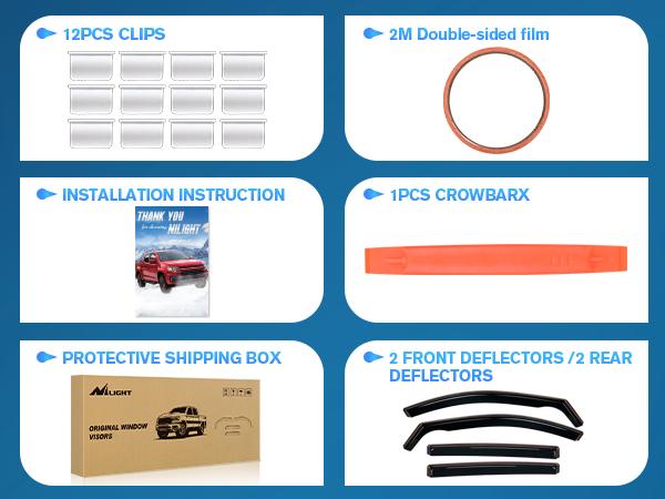 Nilight in Channel Rain Guards for Toyota RAV4 2013 2014 2015 2016 2017 2018 Original Window Deflectors, Vent Window Visors-4PCS Car Accessories  dealsforyoudays