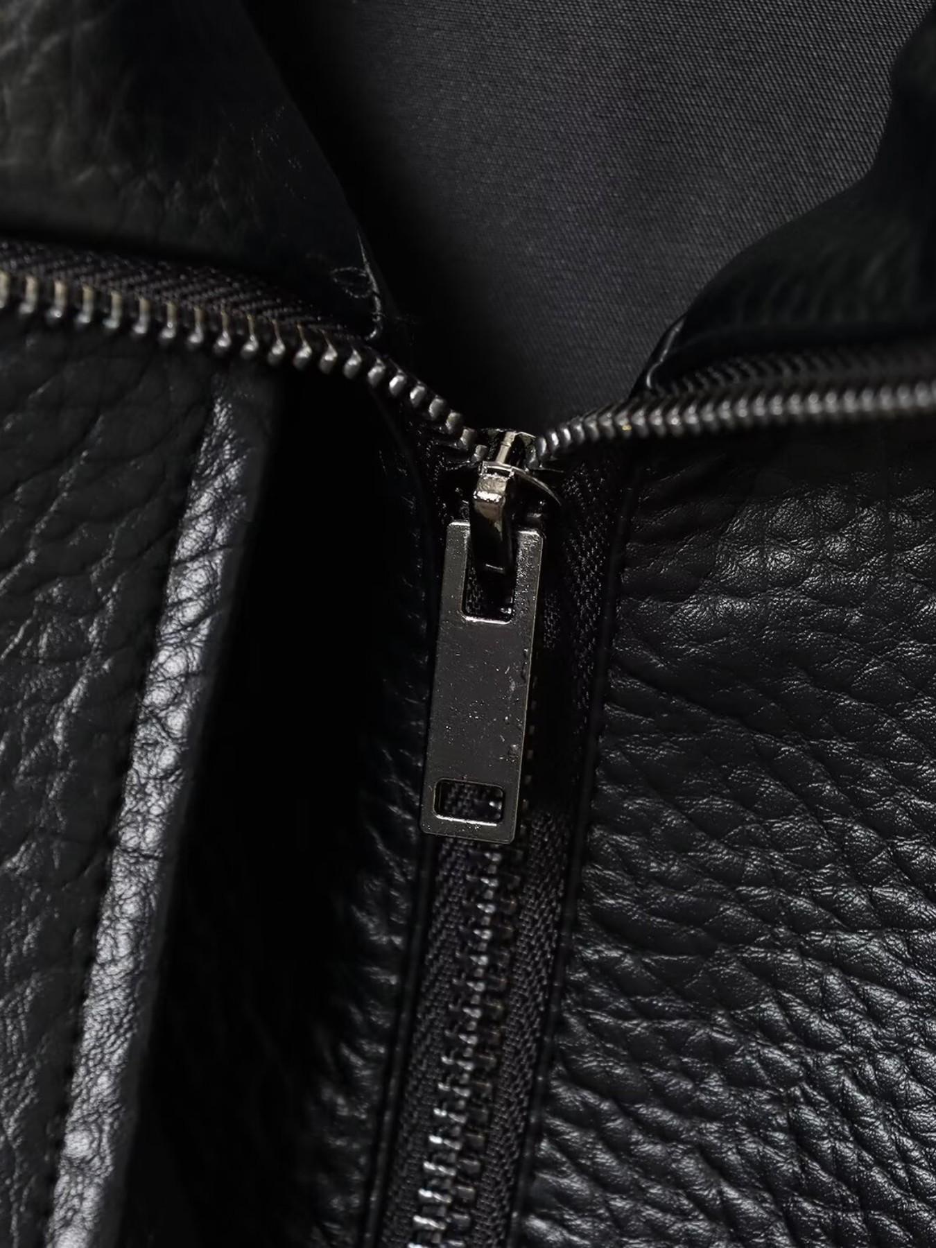 Spring/Autumn New Women's Loose Oversized European And American Style Fashion Minimalist Versatile Jacket Premium Faux Leather Coat Black Spring/Autumn New Women's Loose Oversized European And American Style Fashion Minimalist Versatile Jacket Premium Faux Leather Coat Black