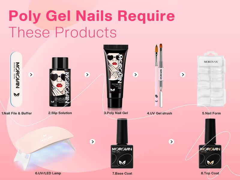 Morovan Poly Gel Nail Colors: 12 Colors Poly Nail Gel 15ml Professional Poly Nail Extension Gel for Holiday Manicure DIY Design Salon at Home Morovan Poly Gel Nail Colors: 12 Colors Poly Nail Gel 15ml Professional Poly Nail Extension Gel for Holiday Manicure DIY Design Salon at Home