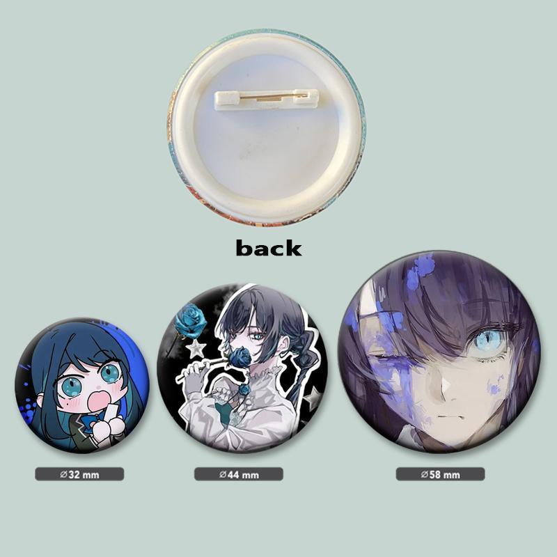 32/44/58mm Ado Kyogen X Uta Enamel Pins I Love Ado Vintage Anime Brooch Creative Badge for Hat Bag Decoration Fans Collect Gifts