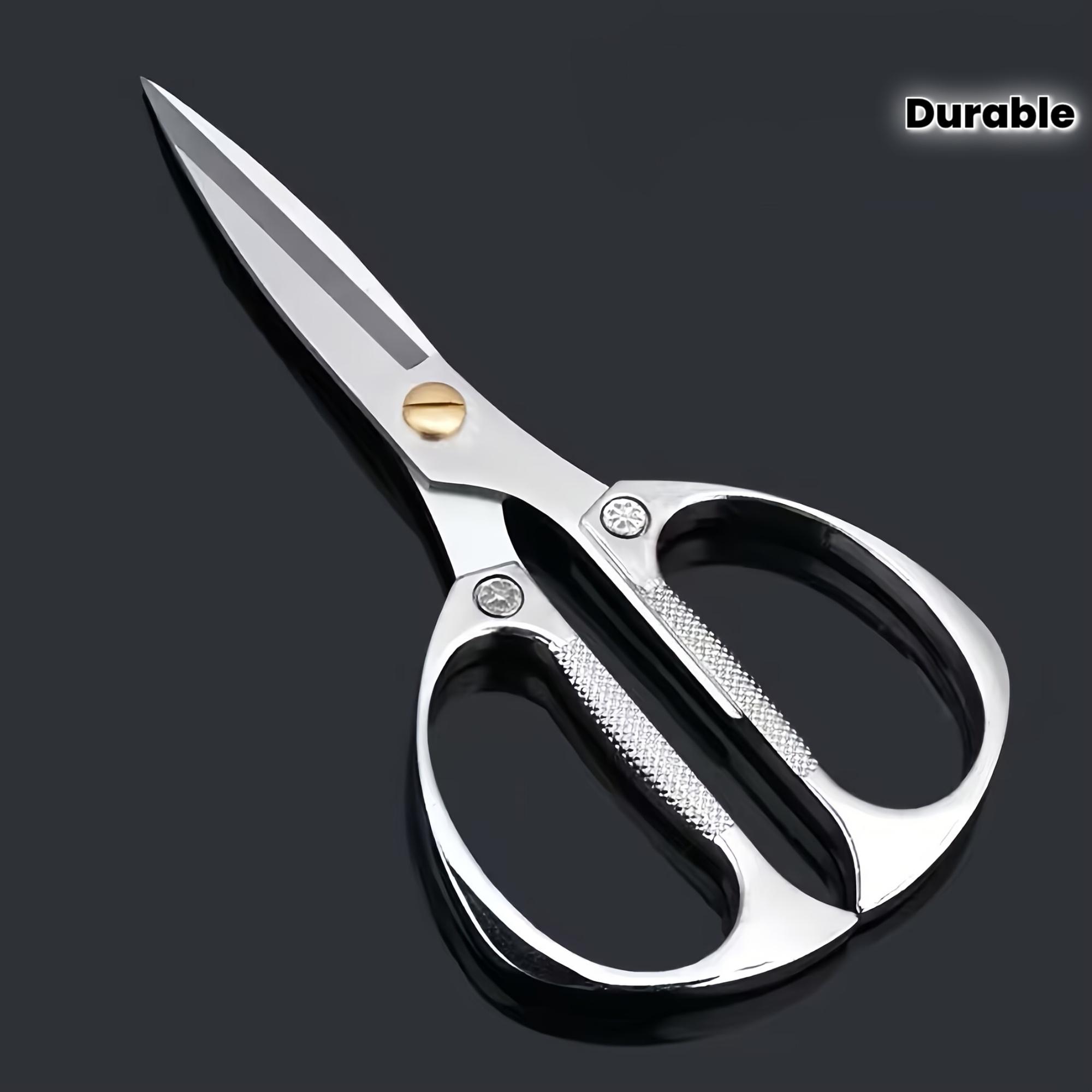 Premium Stainless Steel Heavy-Duty Scissors, Anti-Slip Handles, Sharp Blades for Fabric, Paper, DIY Crafts, Durable Household Shear, Craft Cutting Tool