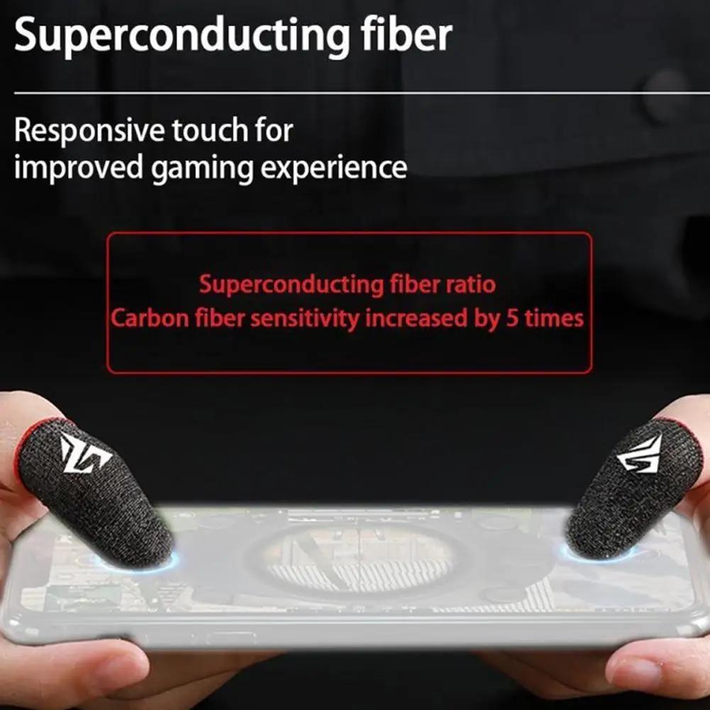 Gaming Gloves Bundle — 1 Pair Touch Screen Gloves + 2 Pairs Finger Sleeves, Anti-Sweat Breathable Conductive Set, High Sensitivity Mobile Game Controller Grip for PUBG CODM MLBB, Compatible with iPhone Samsung iPad All Smartphones