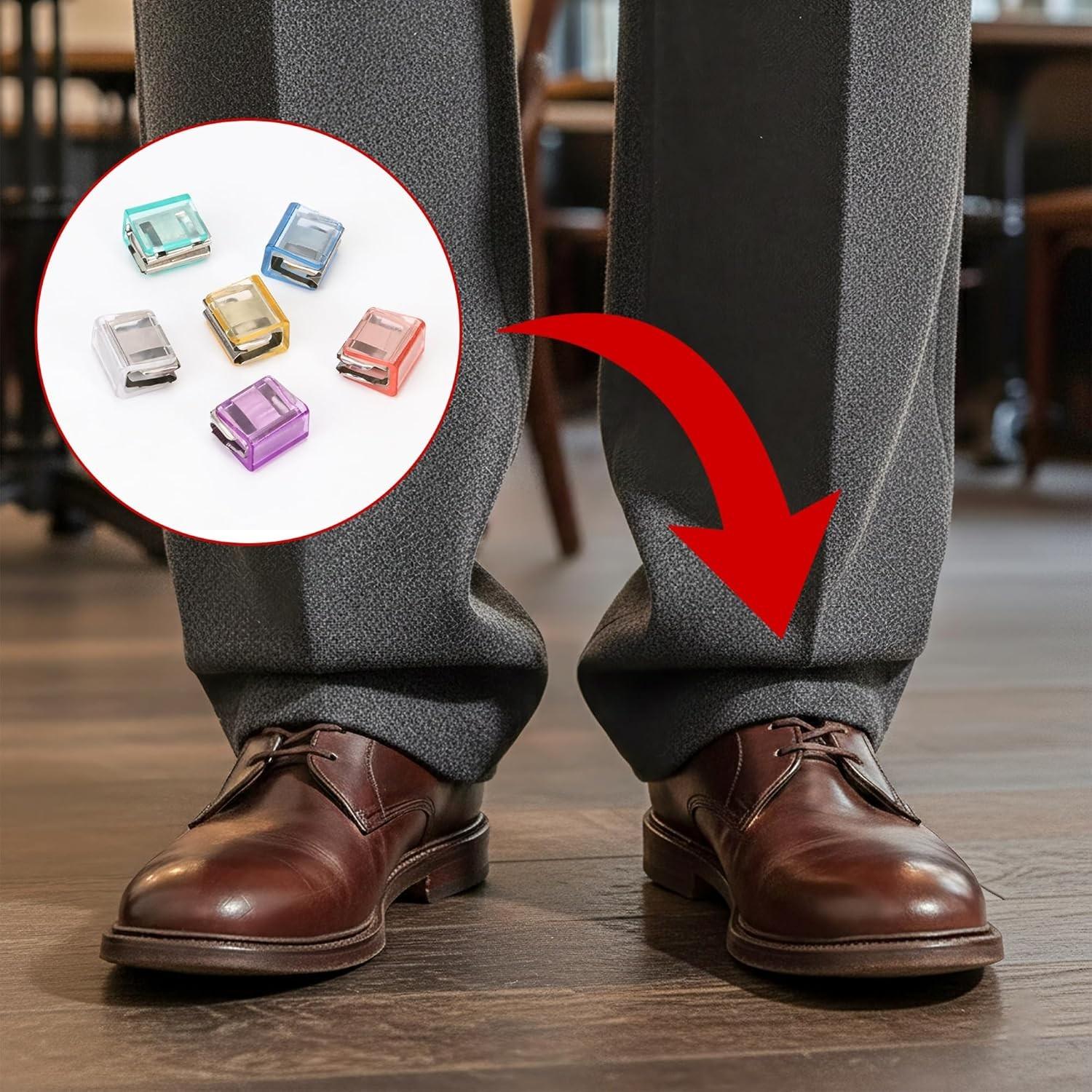 6 Piece Pants Clips, Adjustable Waistband Clips for Jeans, Formal Pants, Instant Shortening Anti-Slip Device, Unisex Clothing Clips