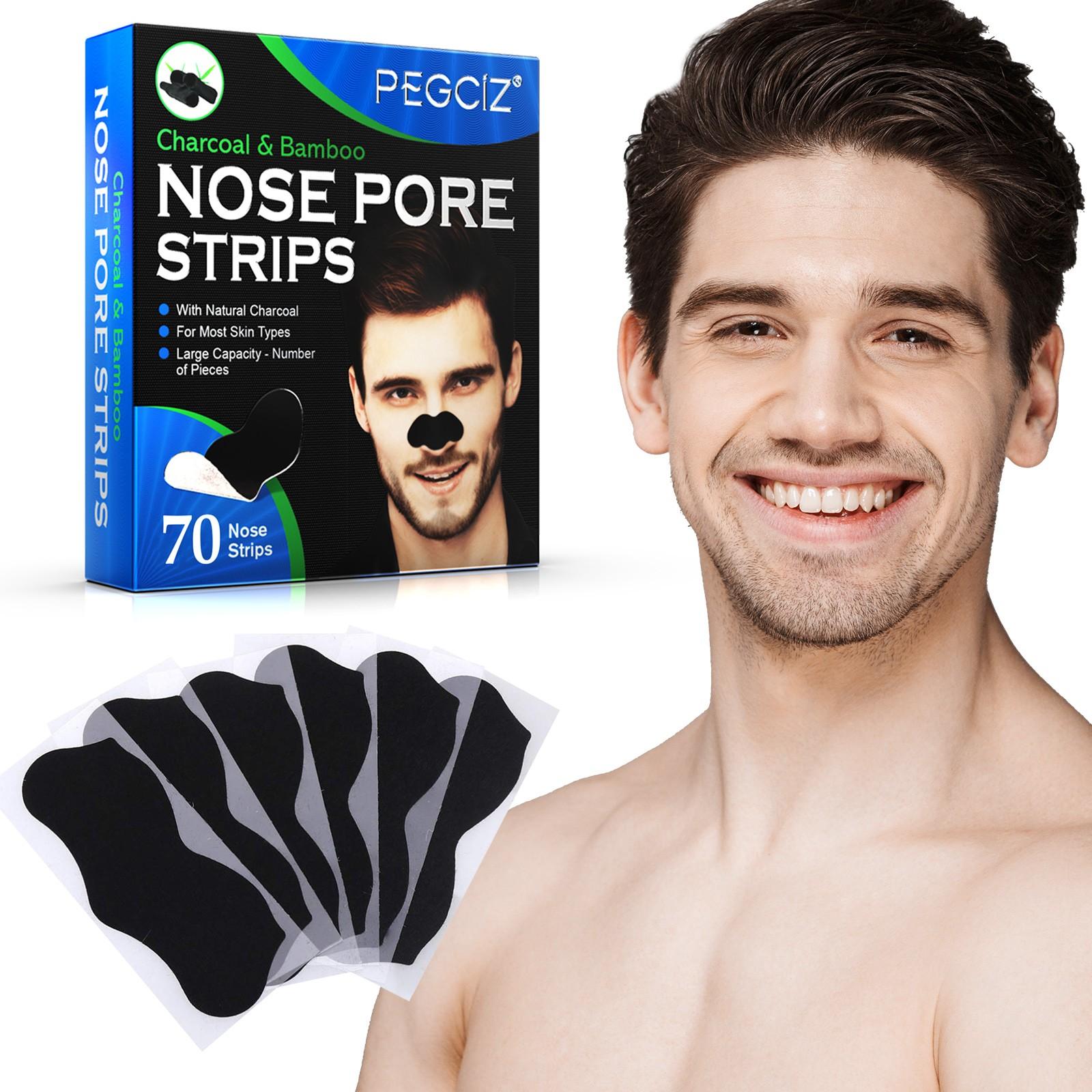 Pegciz Blackhead Remover Nose Patches 90pcs, Nose Pore Patches, Men's Acne Treatment Mask, Effective Skin Care Solution, Long-Lasting Use