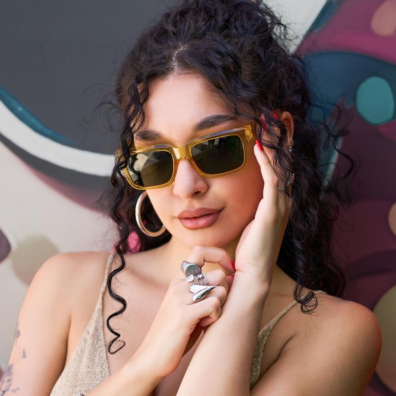 ZENOTTIC Unisex Daily Rectangle Sunglasses Luxury Thick Frame Polarized Lenses UV400 Protection Driving Outdoor Essential Back to School Gift