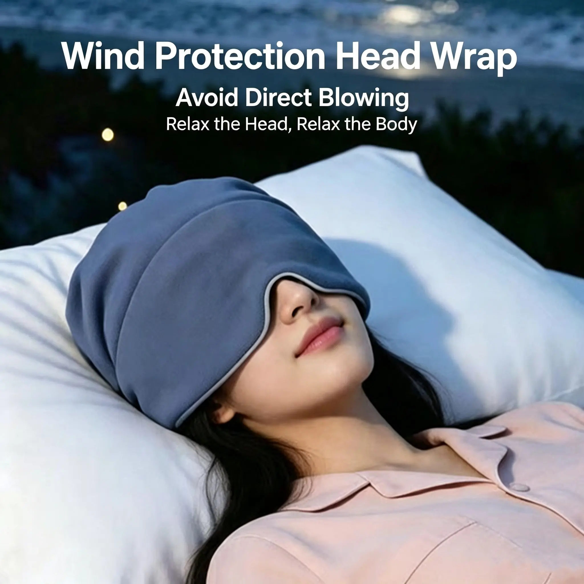 Mellow Sleep| Lights Out Weighted Eye Mask – Strapless 360° Wraparound Sleep Mask, Deep Pressure Relaxation Eye Mask for Better Sleep, Soft Comfortable Light Blocking Eye Mask for Travel, Naps & Stress Relief
