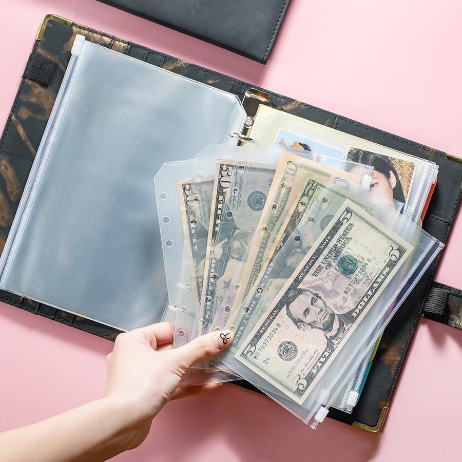 5 PVC Transparent Bags, A6 Notebook Organizer, A5 Zipper Pouch, Document Bag, Budget Book, Business Card Holder, A4 Binder Sleeve