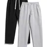 【Black Friday】Men's Solid Thermal Lined Pants with Drawstring Waist, Comfy Cozy Regular Fit Straight Leg Trousers for Fall & Winter, Men's Bottoms for Daily Wear #GLOBAL PICKS