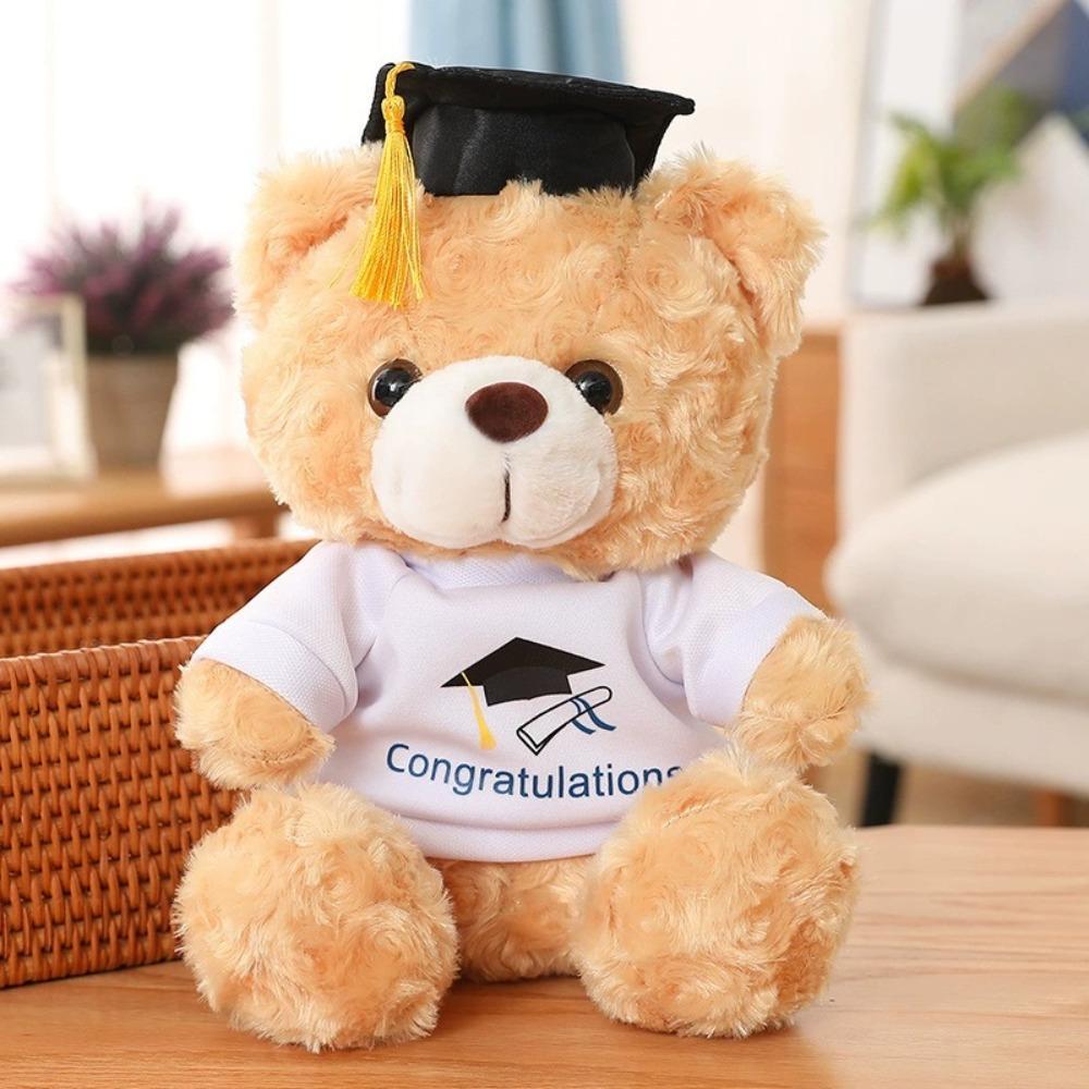 9 Inch Graduation  Bear with Doctor Cap & Congrats Outfit, Plush Grad Keepsake Toy, Ideal Graduation Gift for Graduates