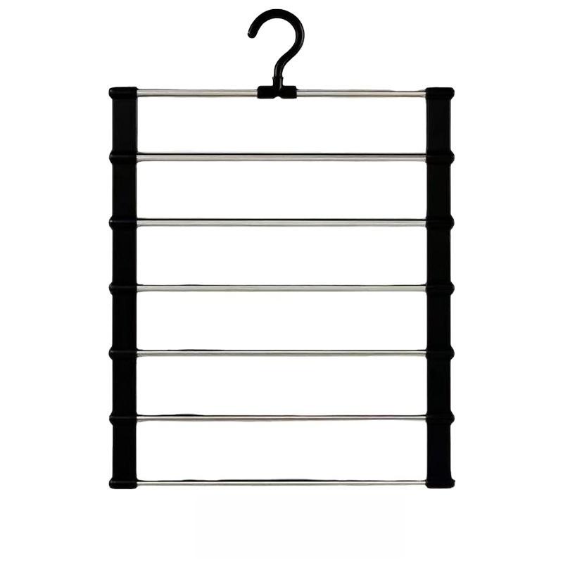 Multi-Layer Foldable Pants Rack, Home Closet Organizer, No Trace Laundry Drying Rack, Versatile Storage Solution for Dorms
