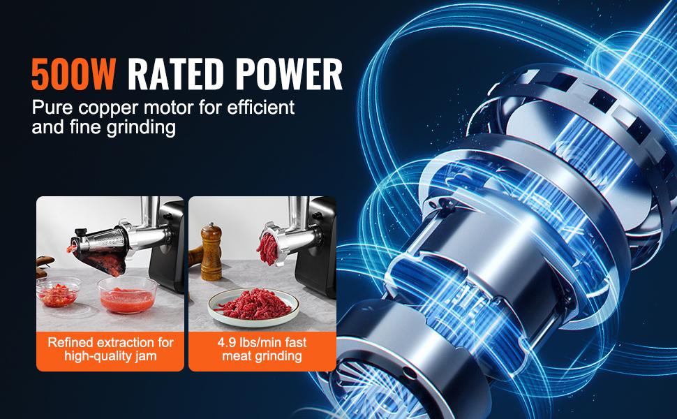 VEVOR Electric Tomato Strainer, 500W Tomato Sauce Maker Machine, 4.9 LBS/Min Food Strainer and Sauce Maker, Pure Copper Motor Food Mill with Reverse Function for Tomato Strawberry Blueberry Sauce VEVOR Electric Tomato Strainer, 500W Tomato Sauce Maker Machine, 4.9 LBS/Min Food Strainer and Sauce Maker, Pure Copper Motor Food Mill with Reverse Function for Tomato Strawberry Blueberry Sauce