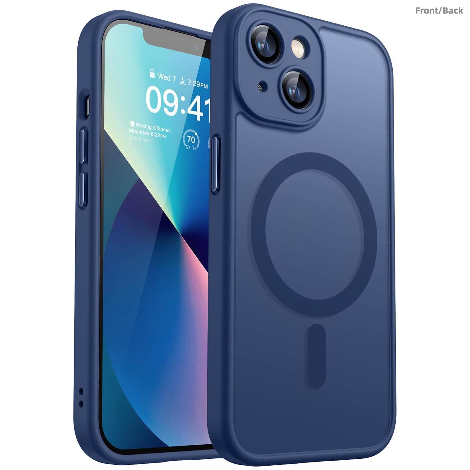 Magnetic for iPhone 17 1615 14 13 12 Case, Upgraded [Full Camera Protection] [Compatible with Magsafe] [Translucent Matte] Shockproof Protective Phone Case Cover for iPhone 12