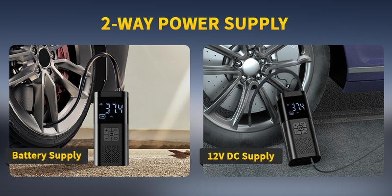 Portable Tire Inflator Air Compressor, Tire Inflator Tool,150psi Car Tyre Pump, LCD Pressure Display, Fast One-Button Smart Wireless Pump