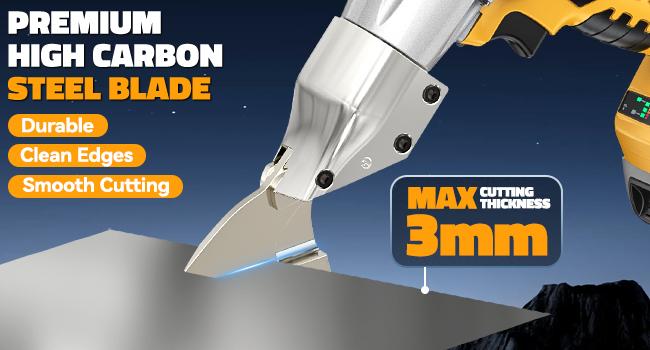 Sheet Metal Cutter Compatible with Dewalt 20v, Battery Not Included, Sheet Metal Nibbler - 221 Ft-Lbs Torque Metal Shears - Cuts 18GA Material for Steel, Leather & Carpet - with 360 Degree Pivoting Head