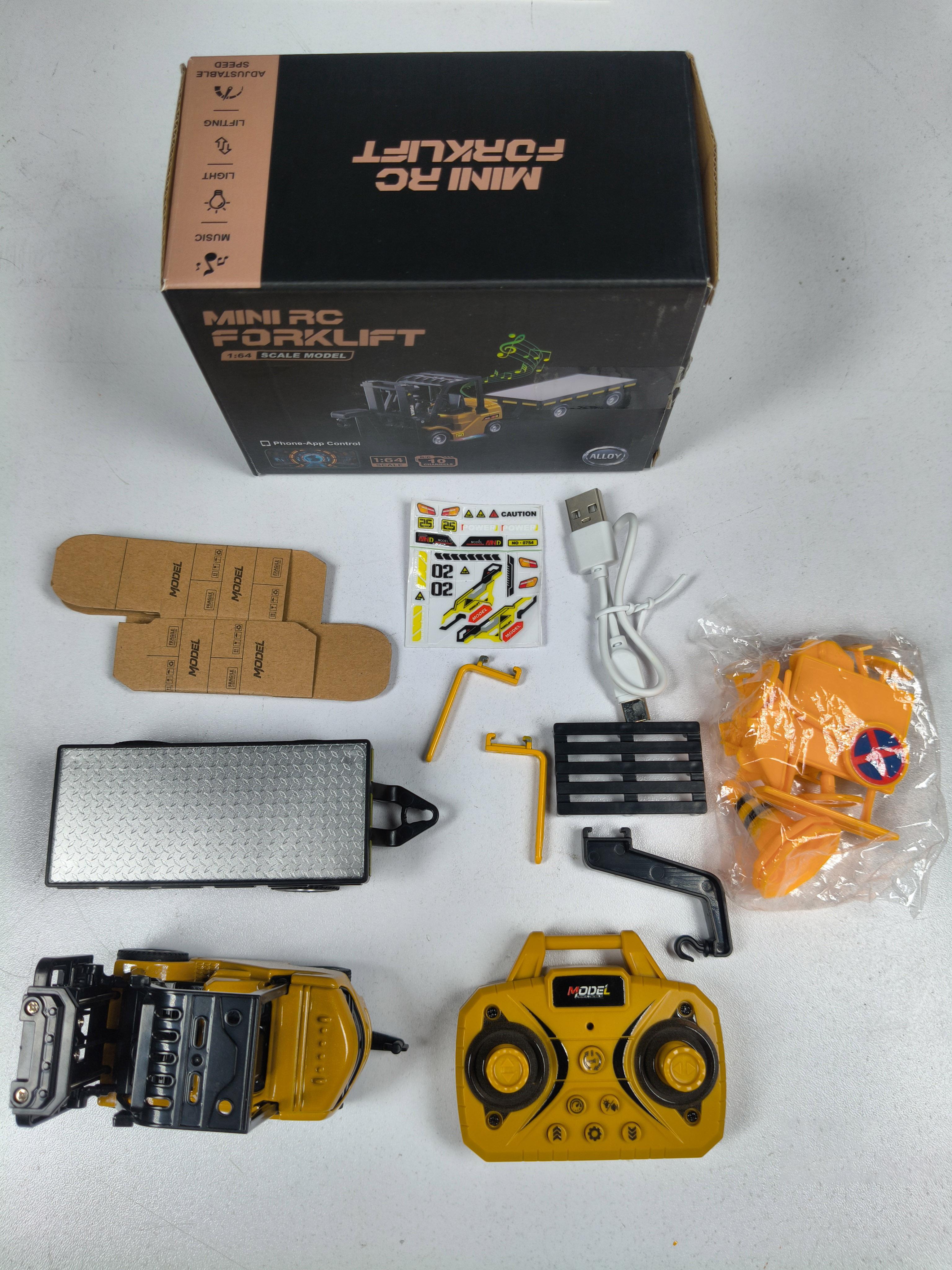 1:64 Remote Control Engineering Vehicle, Alloy Body with Lights and Sound, APP-Controlled, Christmas Gift for Boys and Girls