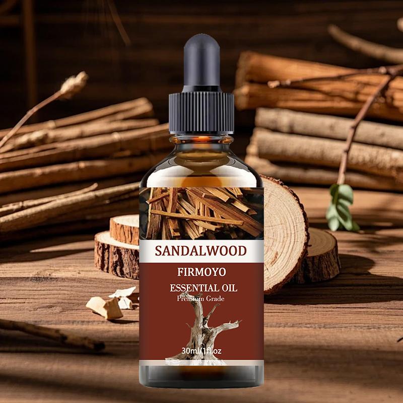 Sandalwood Essential Oil, 30 ml / 1 fl. oz. Pure plant-derived sandalwood essential oil, scented oils, aromatherapy natural, Plant based oils. Hydrates, repairs, and softens the skin. Suitable for both face and body. Ideal for home aromatherapy