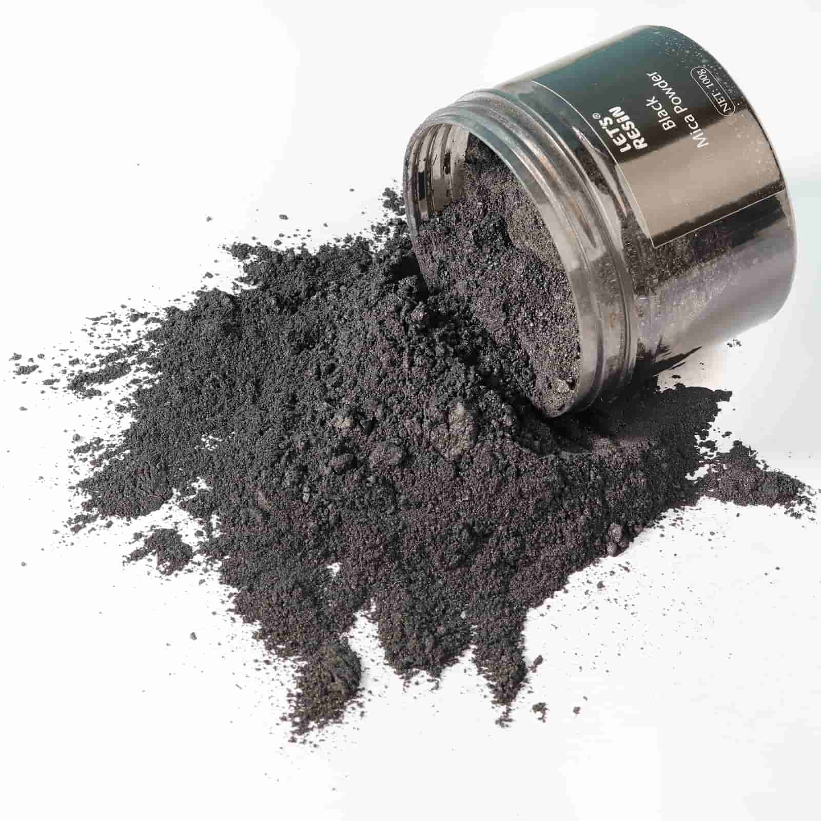 3.5 Ounces/ 100 Grams Black Mica Powder for Soap Making, Epoxy, Slime, Bath Bomb, DIY Crafting Projects, Handmade Soaps - LET'S RESIN