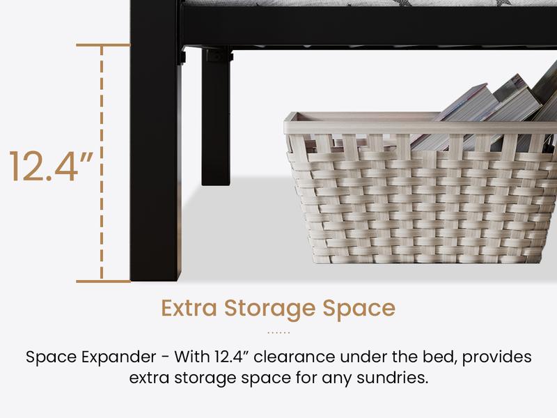 SHA CERLIN Metal Bunk Bed Twin Over Full Size with Removable Stairs【Frame Only No Mattress】Heavy Duty Sturdy Frame with 12" Under-Bed Storage, No Box Spring Needed#ChristmasGifts#TikTokShopBlackFriday