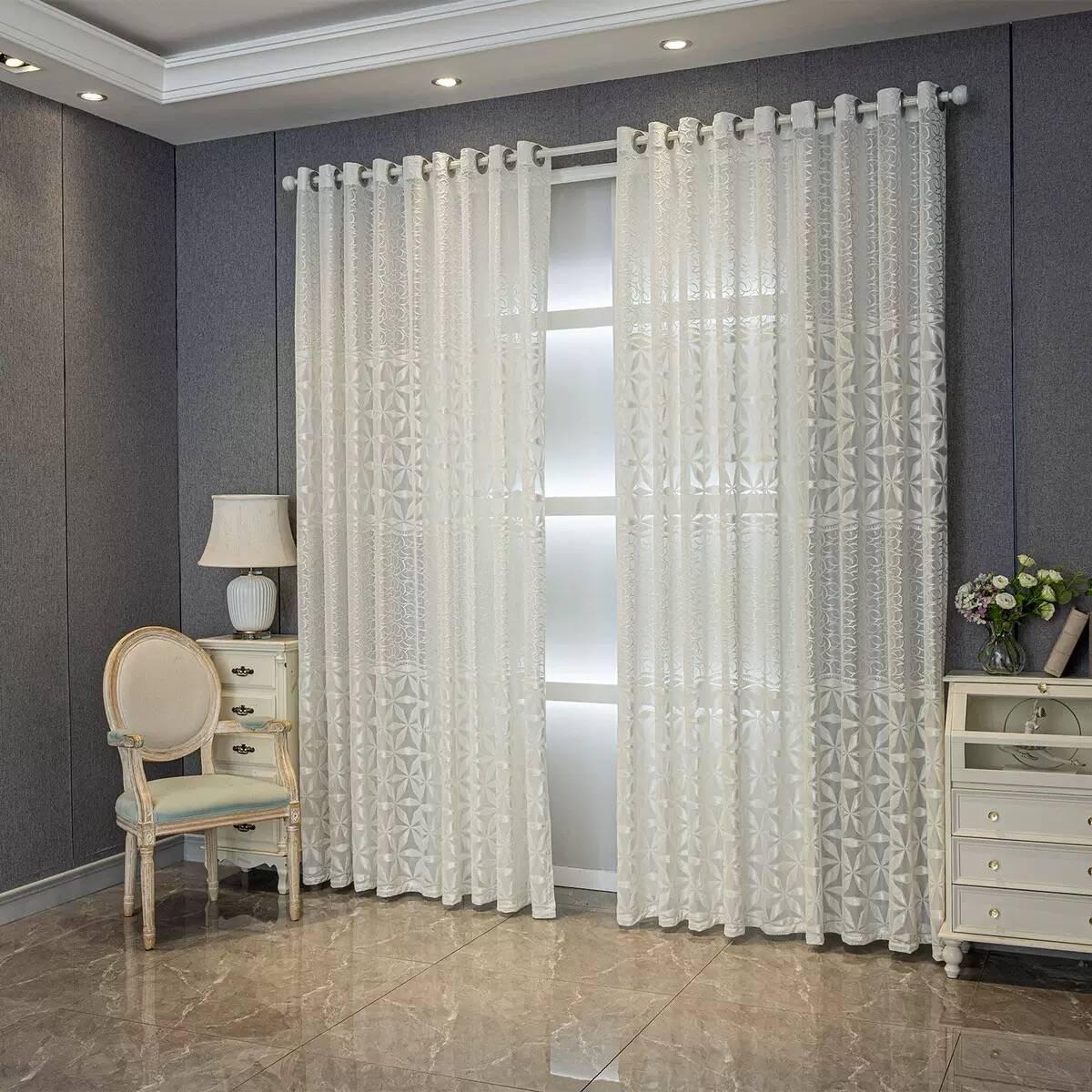 1pc Modern Geometric Pattern Drapes, Minimalist Window Treatments, Home Decor Curtains for Living Room, Balcony, Bedroom, Dining Room, Home Decoration Curtain