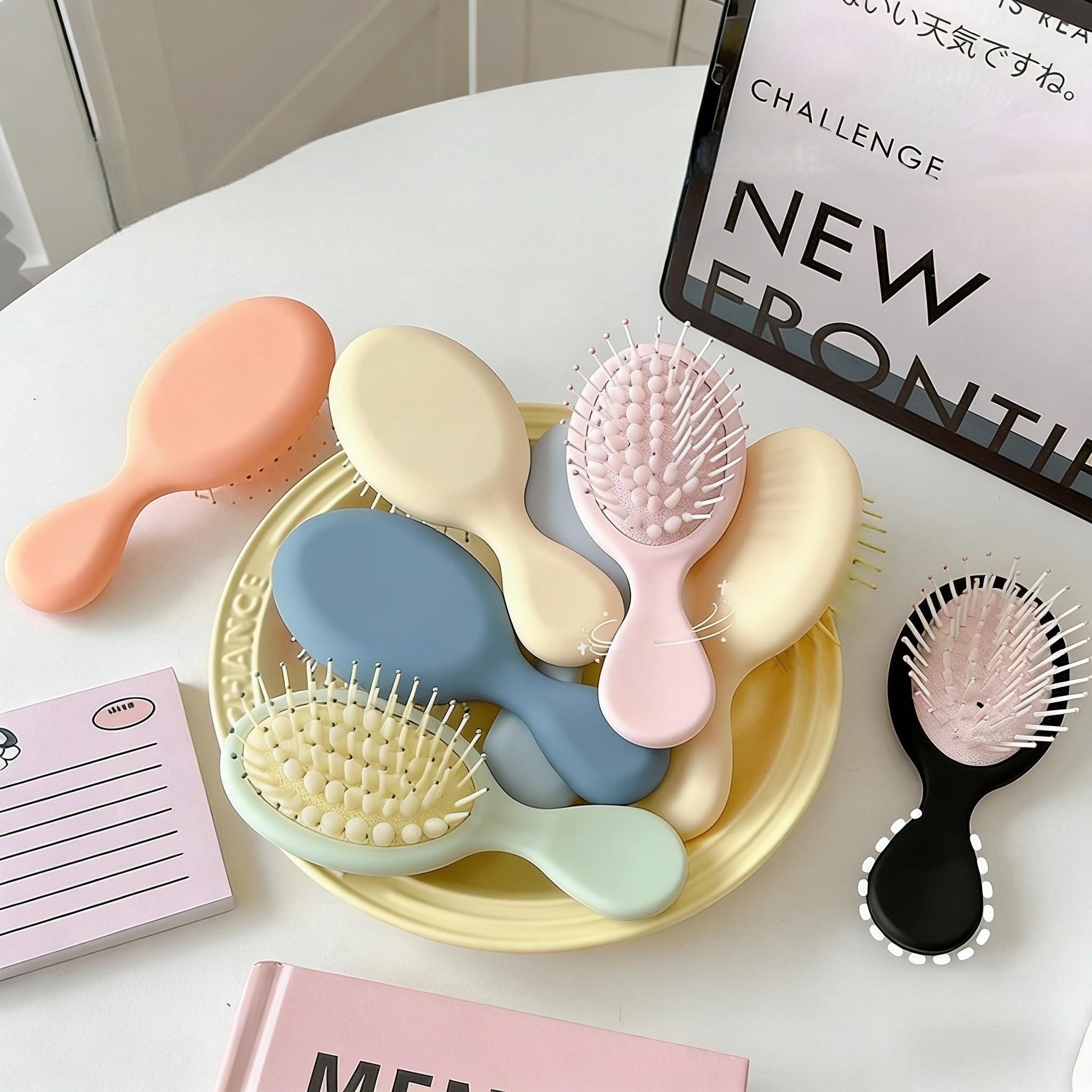 Macaron airbag comb - Women's portable beauty accessory - Compact air cushion massage comb - Household head comb - Small comb