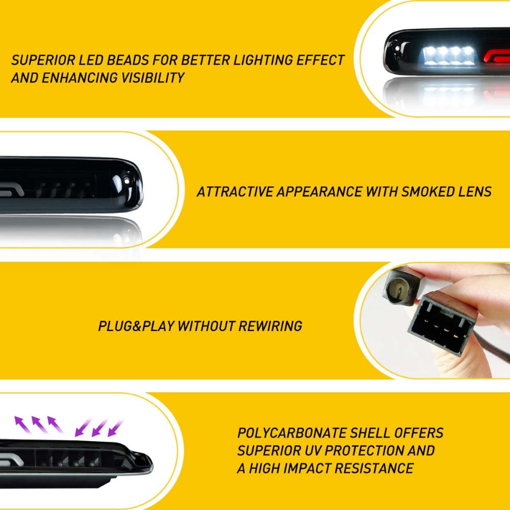 Fit For 99-07 Silverado/Sierra 1500 2500 3500 LED 3RD Tail Brake Light Cargo Lamp Fit For 99-07 Silverado/Sierra 1500 2500 3500 LED 3RD Tail Brake Light Cargo Lamp