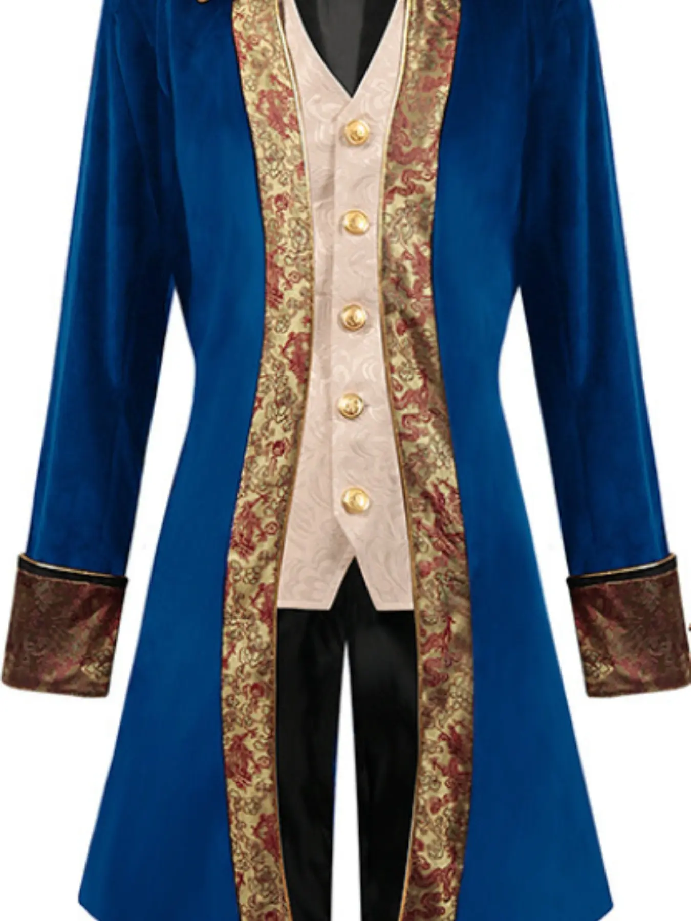 Spring Autumn New Men's Tailcoat, Medieval Gothic Frock Coat, Multi-Color Menswear Top, European Style Shirt, Unlined Clothing