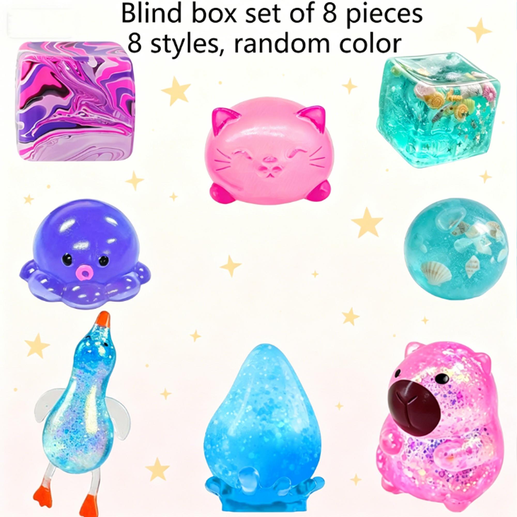 8-Piece Set Blind Box Malt Sugar Stress Relief Fidget Toys, Sensory Bundle, Creative Slow-Return Soft Squishy, Party Gift, 8 Different Styles