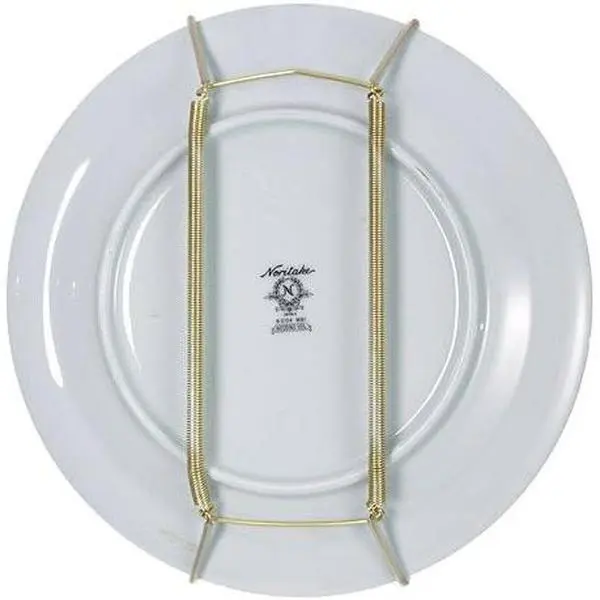 Plate Hanger for Wall and Mounting Hardware - Fits Decorative Plates and platters - Heavy Duty Polished Brass - Vinyl Non Scratch Hooks - Includes Wall Mount kit (11" - 18")