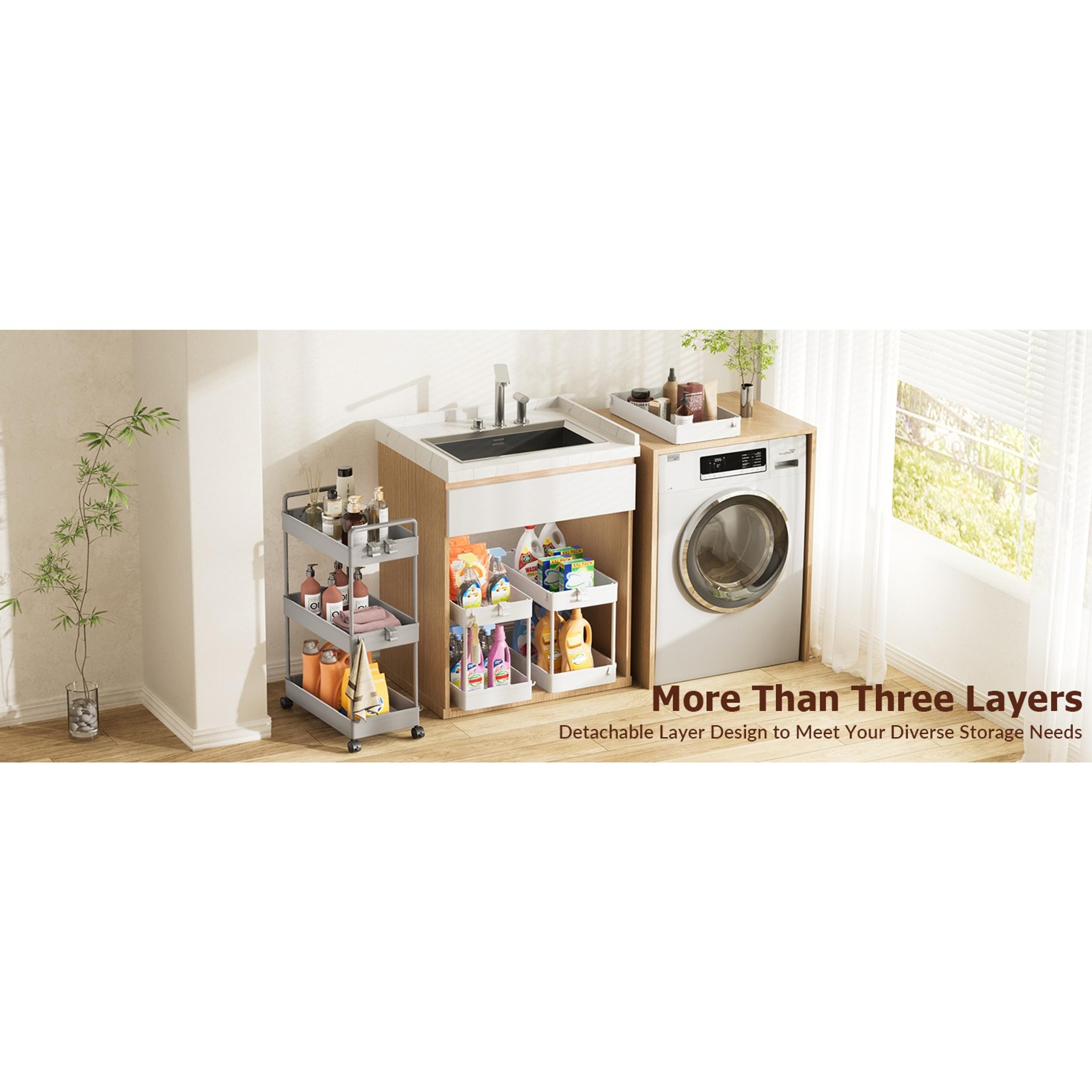 3-Tier Slim Rolling Storage Cart with Wheels, White Utility Organizer for Bathroom, Laundry, Kitchen, Bedside & Dorm, Fits Art, Craft, Snack, Makeup, Nail, Diaper & Postpartum Baby SuppliesGift 3-Tier Slim Rolling Storage Cart with Wheels, White Utility Organizer for Bathroom, Laundry, Kitchen, Bedside & Dorm, Fits Art, Craft, Snack, Makeup, Nail, Diaper & Postpartum Baby SuppliesGift