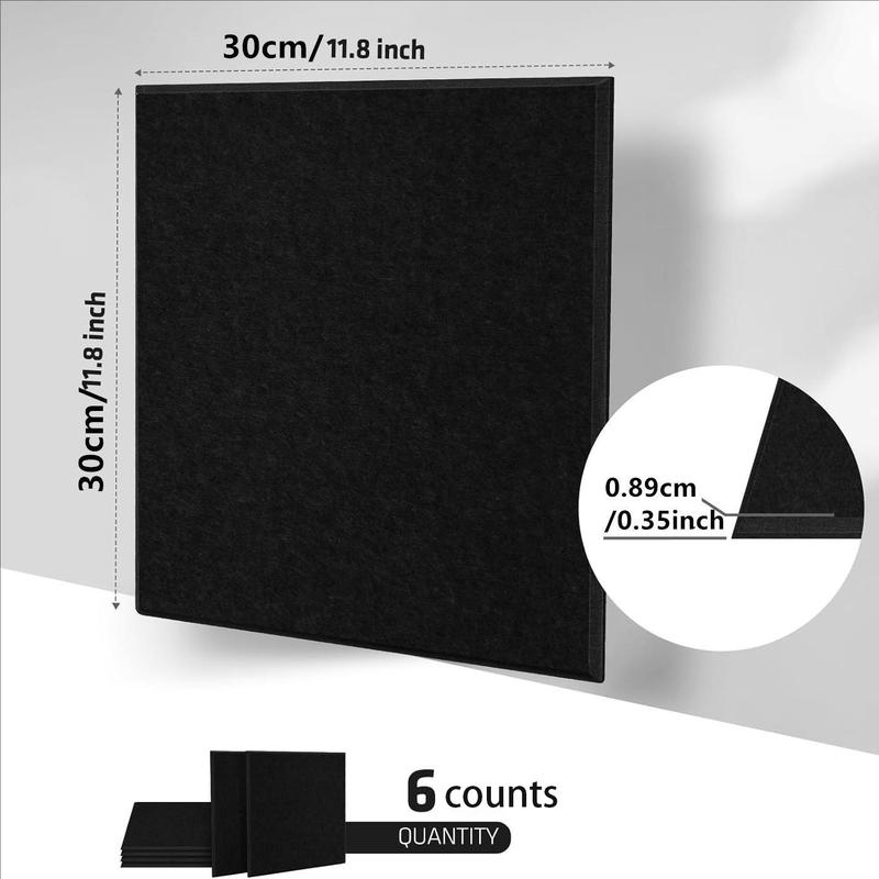 Cork Board, 6 Counts/pack Square Pin Board, Bulletin Board, Vision Board, Photo Board, Wall Decor for Home Office School, Home Decor Accessory