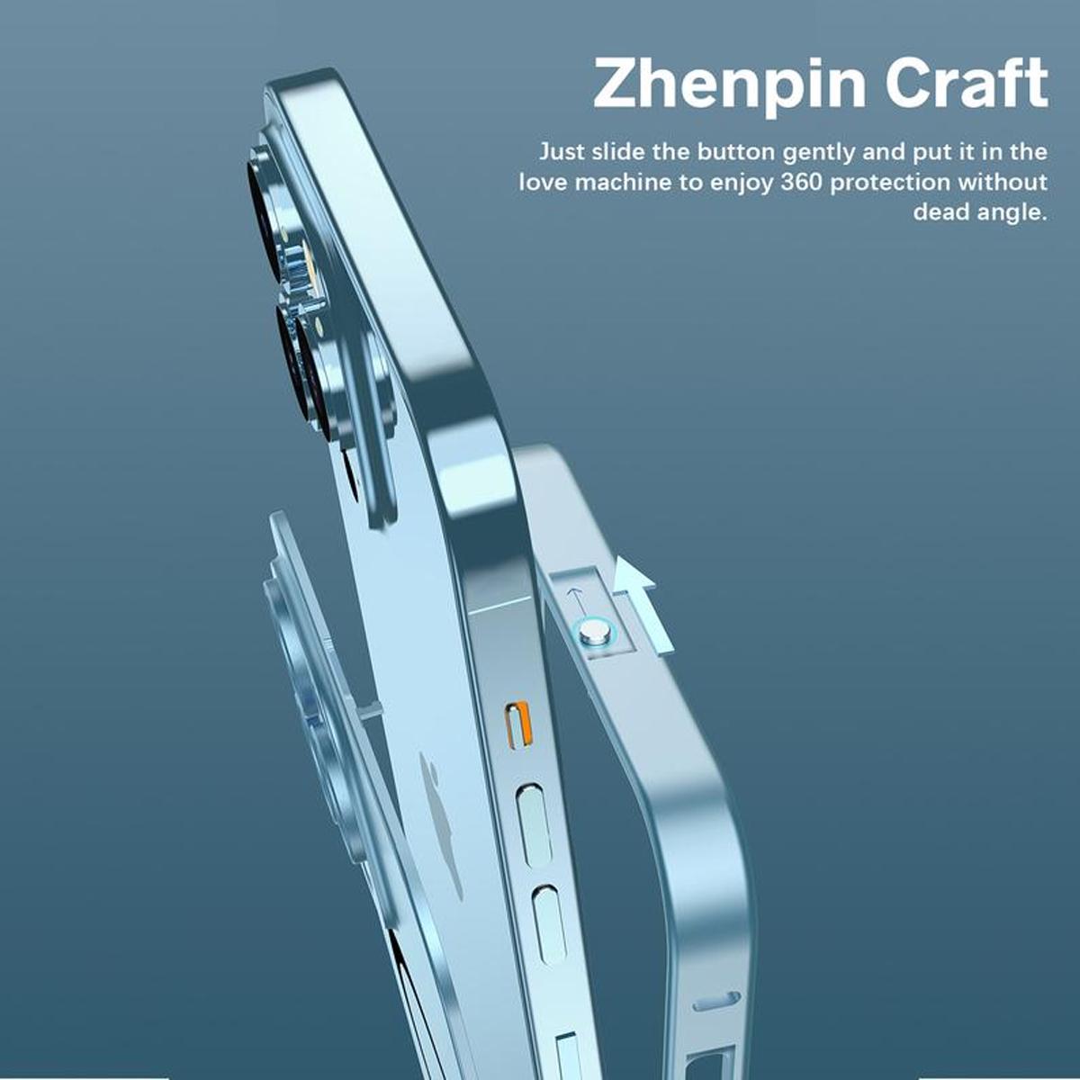 Alloy Aluminum Case for iPhone 17/16/15/14/13 Pro Max – Ultra Thin Metal Protective Cover with Full Lens Protection & Wireless Charging Support Protector Cellphone Smartphone Casing Shockproof White