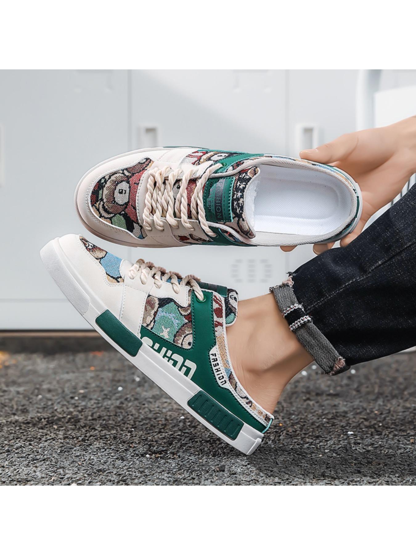 Summer Men's Half Slippers Fashion Large Size Non-Slip Breathable Casual Slippers, Stylish Comfortable Footwear for Daily Wear, Mesh Breathable Slides