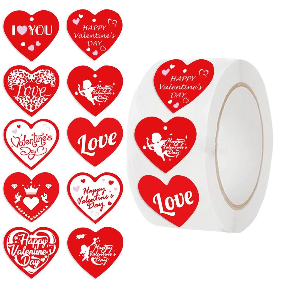 500 Sheets/roll of New 520 Heart-shaped Roll Stickers, Sealing Stickers ...