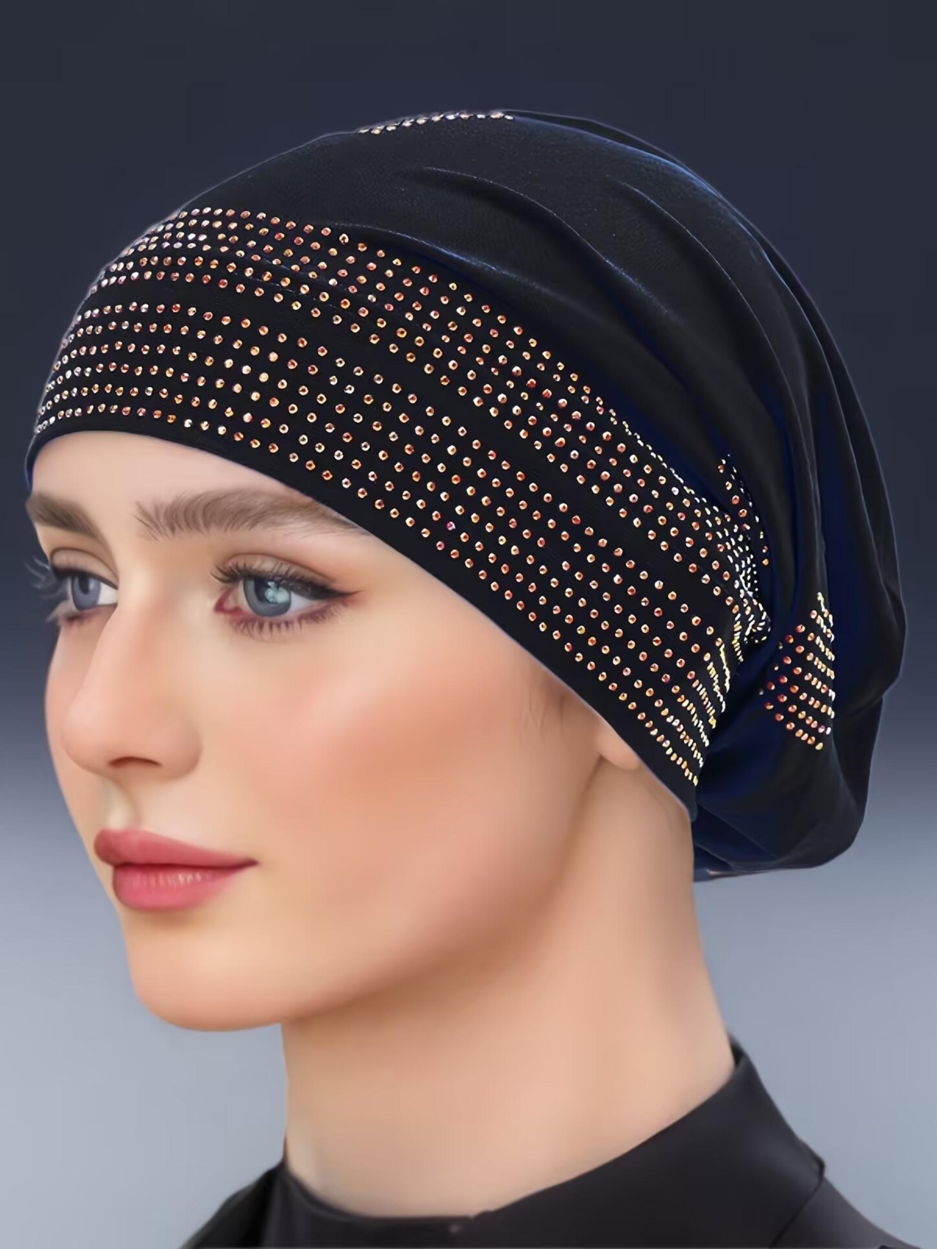 Women's Solid Color Hijab Balaclava, Breathable & Comfortable, Loose-Fit Turban Cap, Ideal for Sports, Yoga, Fitness, Fashion