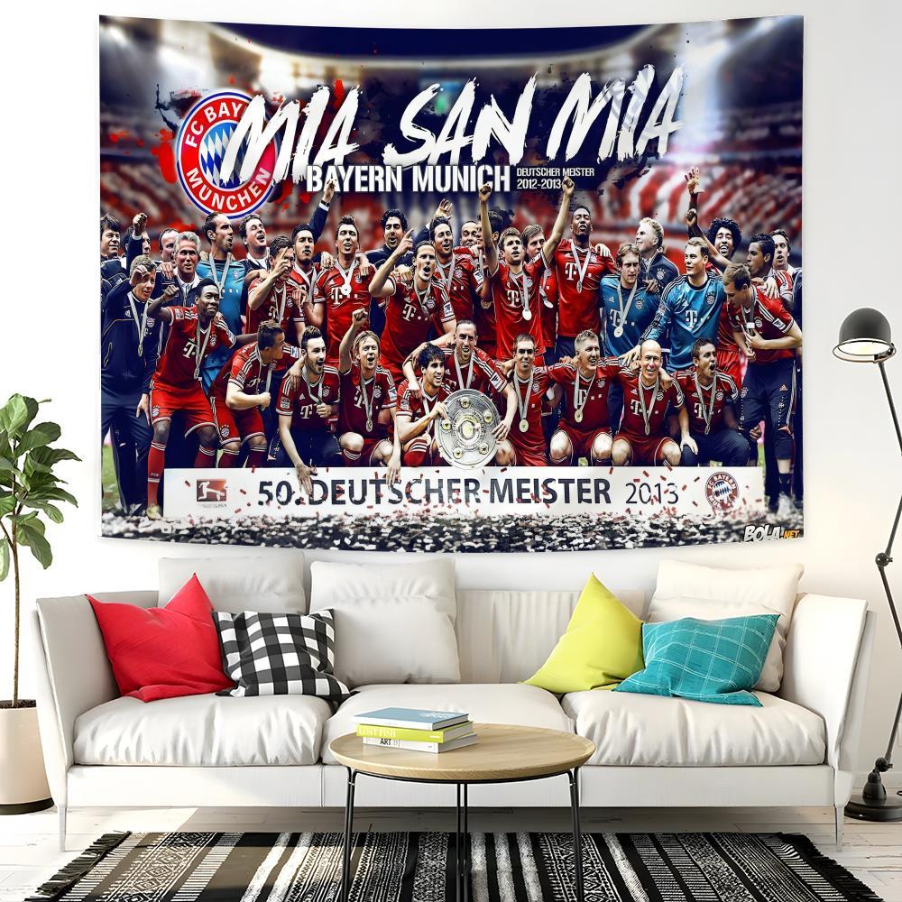 German Bundesliga FC B-Bayern München star Tapestry Background Hanging Cloth Bedroom Room Decor Aesthetic Tapestry Wall Party