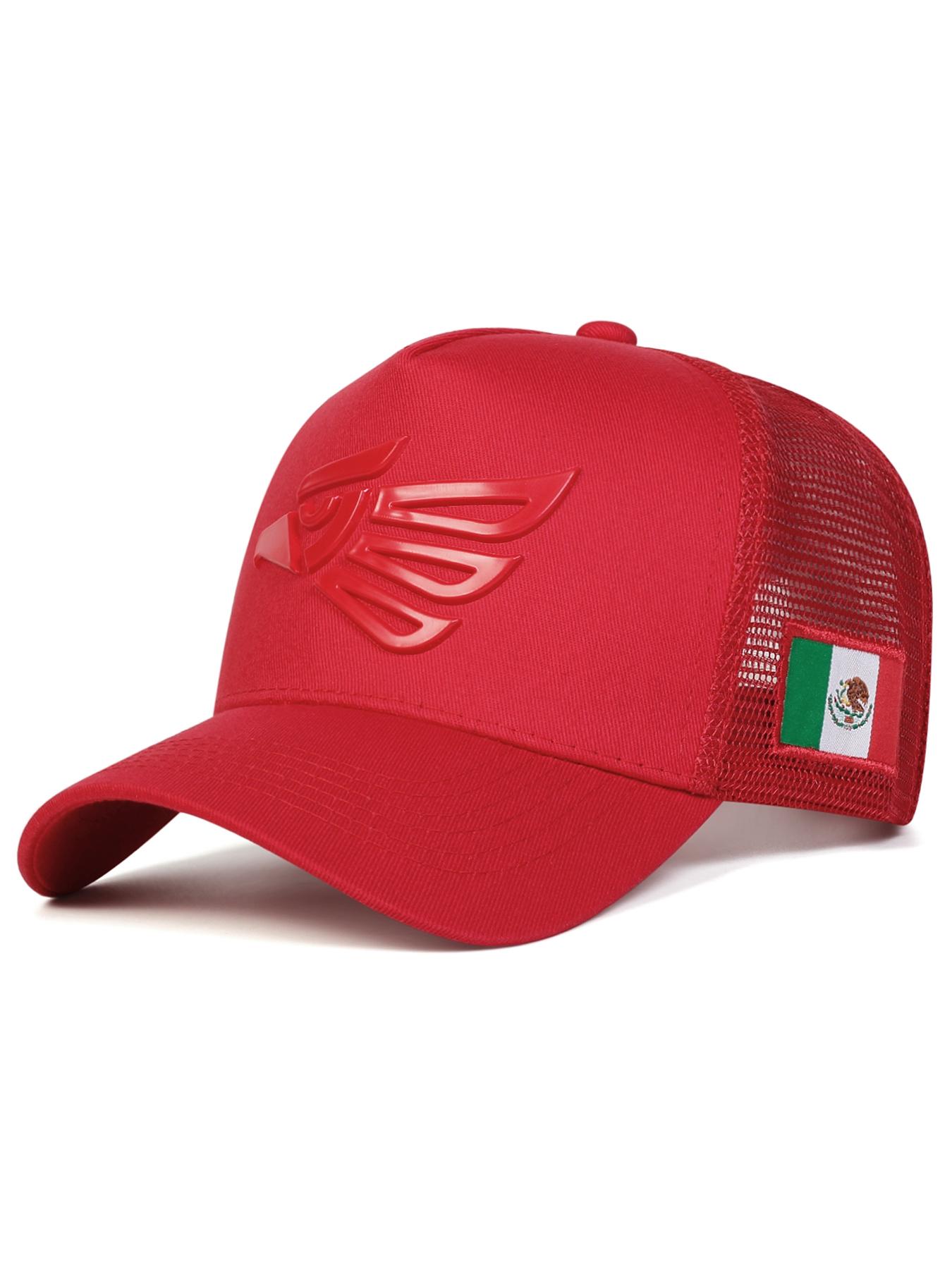 Mexico Eagle Design Baseball Cap, Snapback Trucker Hat, Casual Outdoor Sports Hat for Men & Women, Adjustable Sun Protection Cap for Daily Wear